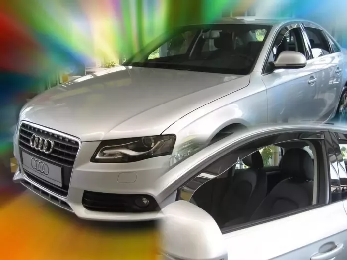 Ветровики Audi A4 B8 (09-15) Sedan - Heko (вставные) 4