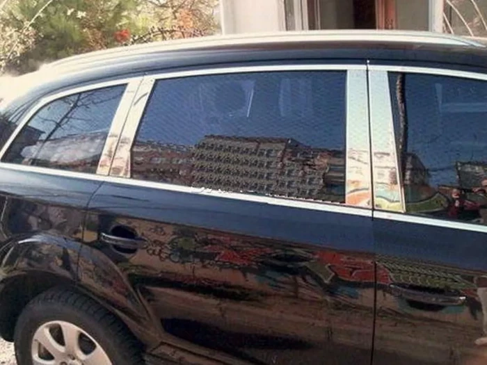 Хром молдинги дверных стоек Audi Q7 I (4L; 05-15) 4