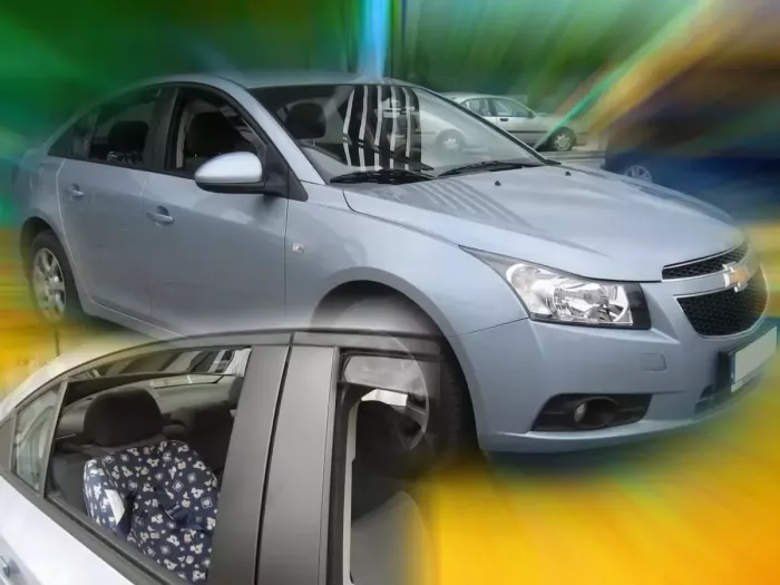 Дефлекторы окон Chevrolet Cruze J300 (09-16) Sedan - Heko (вставные ветровики) 3