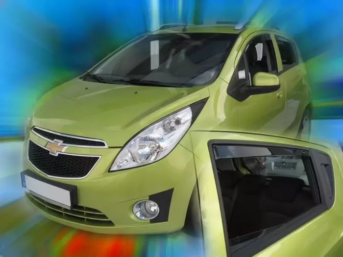 Дефлектори вікон Chevrolet Spark III (M300; 09-16) - Heko (вставні вітровики) 4