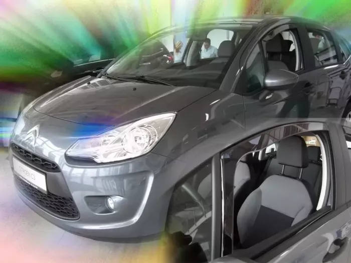 Дефлектори вікон Citroen C3 II (09-16) 5D - Heko (вставні вітровики) 3