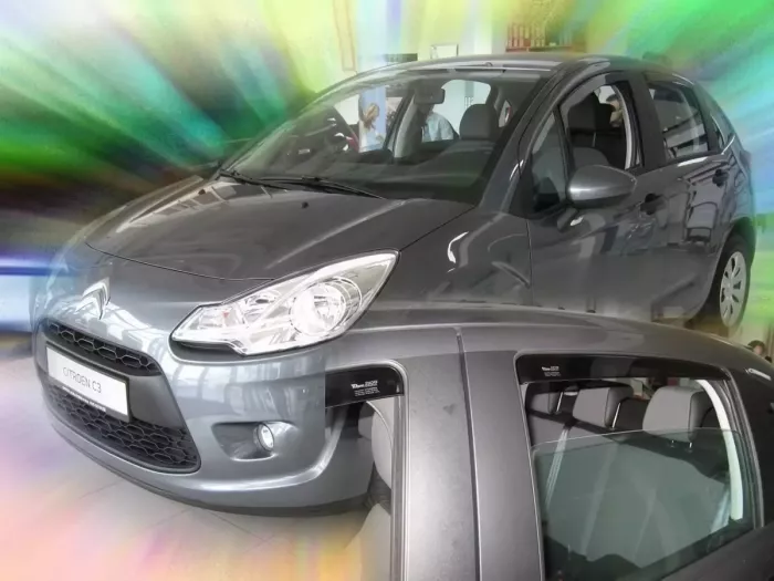 Дефлектори вікон Citroen C3 II (09-16) 5D - Heko (вставні вітровики) 4