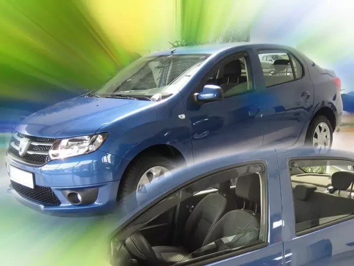 Дефлектори вікон Dacia Logan II (12-20) Sedan - Heko (вставні вітровики) 4