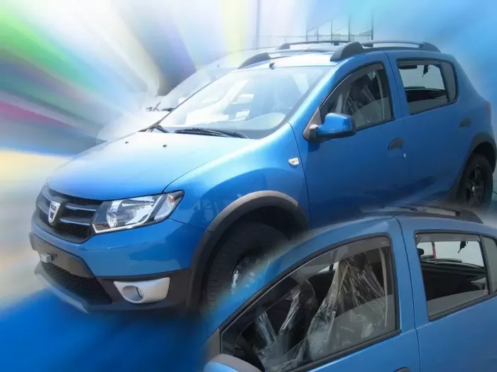 Дефлектори вікон Dacia Sandero II (B52; 13-20) - Heko (вставні вітровики) 4