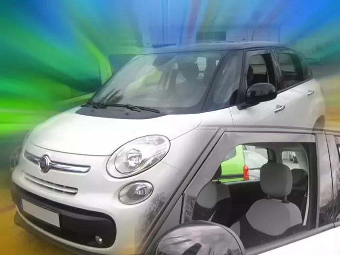Дефлектори вікон Fiat 500L (12-) 5D - Heko (вставні) 3
