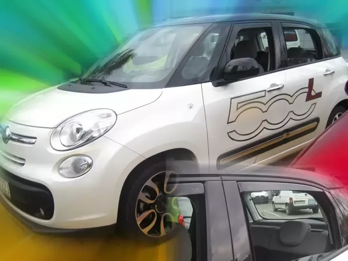 Дефлектори вікон Fiat 500L (12-) 5D - Heko (вставні) 4