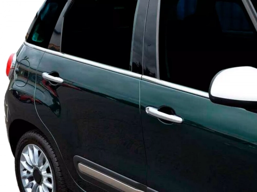 Хром нижние молдинги окон Fiat 500L (12-22) - Carmos 4