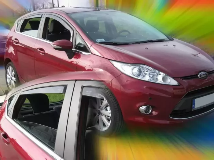 Дефлектори вікон Ford Fiesta Mk7 (08-17) 5D - Heko (вставні) 4