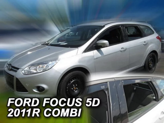 Дефлекторы окон Ford Focus III (C346; 11-18) Universal - Heko (вставные ветровики) 4