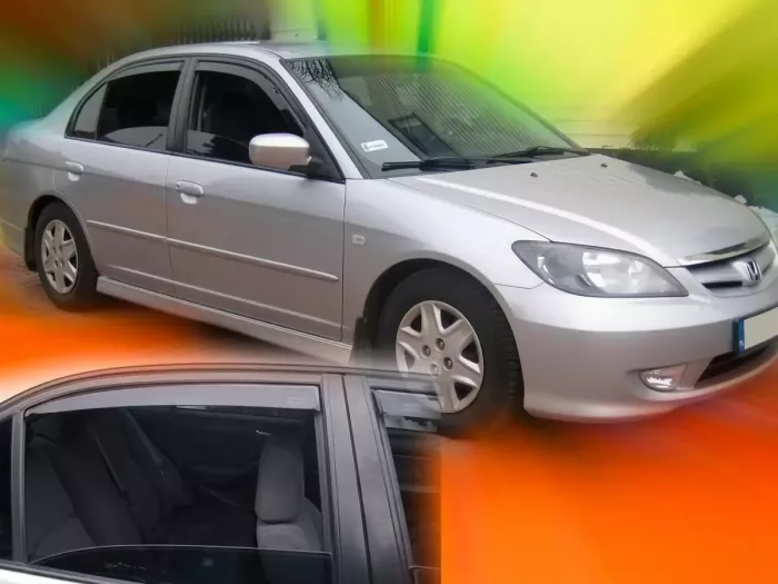 Дефлекторы окон Honda Civic VII (01-05) Sedan - Heko (вставные) 4