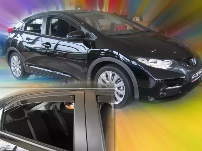 Дефлекторы окон Honda Civic 9 (12-16) Hatchback - Heko (вставные) 4