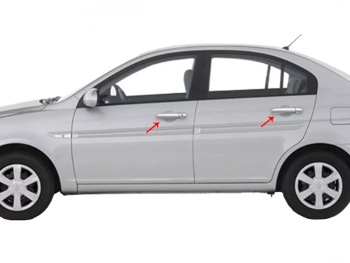 Хром накладки на ручки Hyundai Accent III (MC; 06-10) - Omsa Line 4