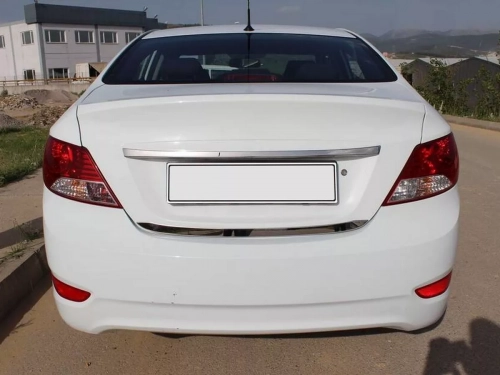 Хром на кромку багажника Hyundai Accent Solaris (10-17) Sedan - Omsa Line 4