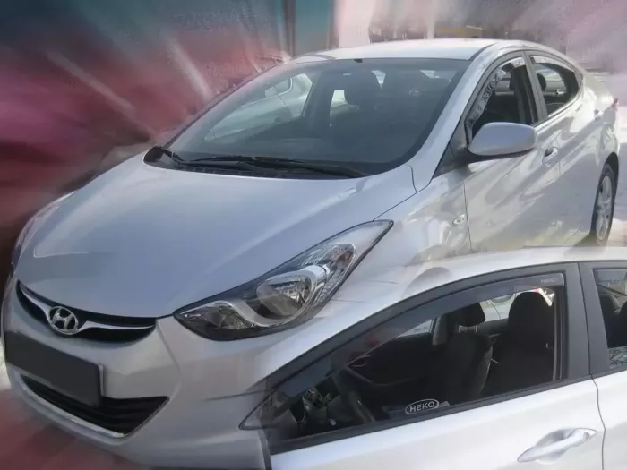 Дефлекторы окон Hyundai Elantra V (MD; 10-16) - Heko (вставные) 3