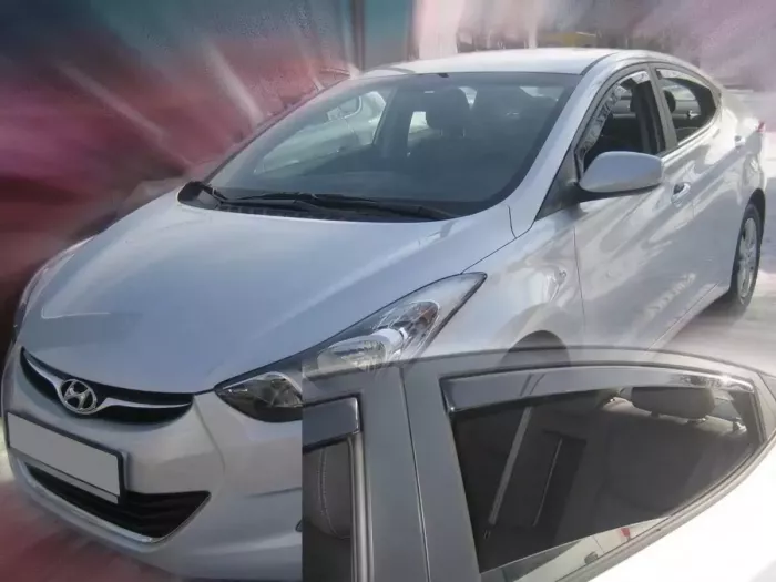 Дефлекторы окон Hyundai Elantra V (MD; 10-16) - Heko (вставные) 4