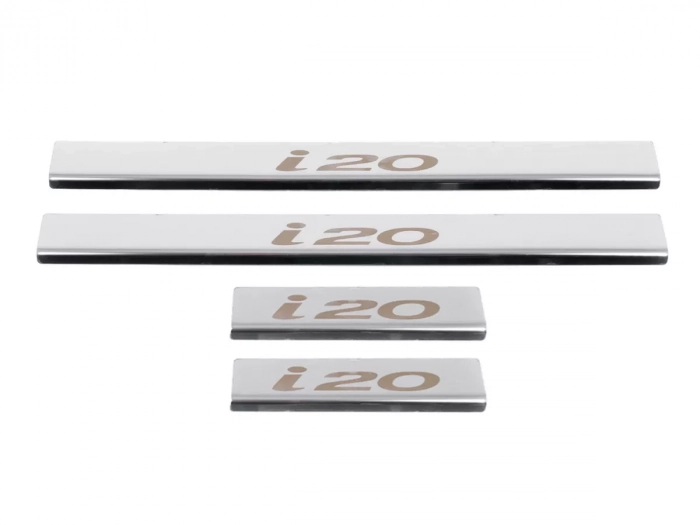 Накладки на пороги Hyundai i20 I (PB; 08-14) - Carmos 1