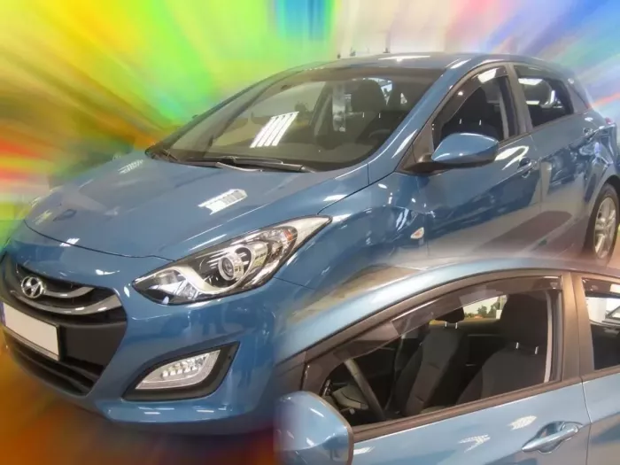 Дефлектори вікон Hyundai i30 (GD; 12-17) Htb - Heko (вставні) 3