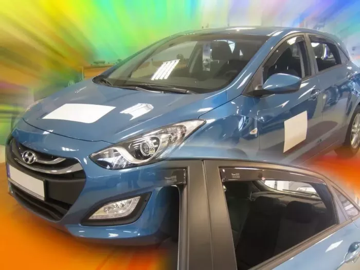 Дефлектори вікон Hyundai i30 (GD; 12-17) Htb - Heko (вставні) 4