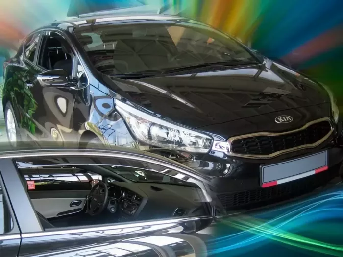 Дефлекторы окон Kia Pro Ceed II (JD; 13-18) 3D - Heko (вставные) 4