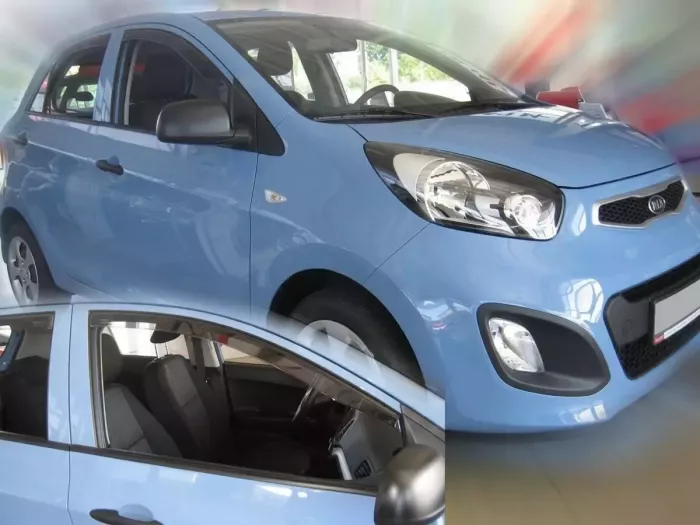 Дефлекторы окон KIA Picanto II (TA; 11-17) 5D - Heko (вставные) 3