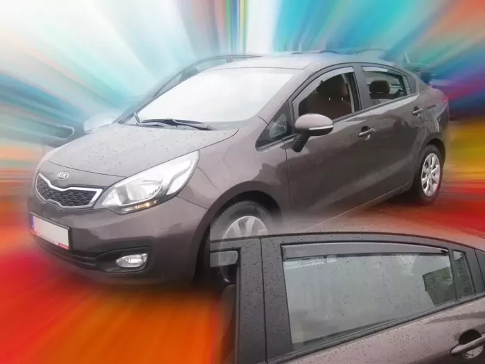 Дефлектори вікон KIA Rio III (11-17) Sedan - Heko (вставні) 4