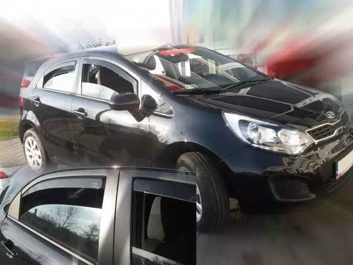 Дефлектори вікон KIA Rio III (11-17) 5D HB - Heko (вставні) 4