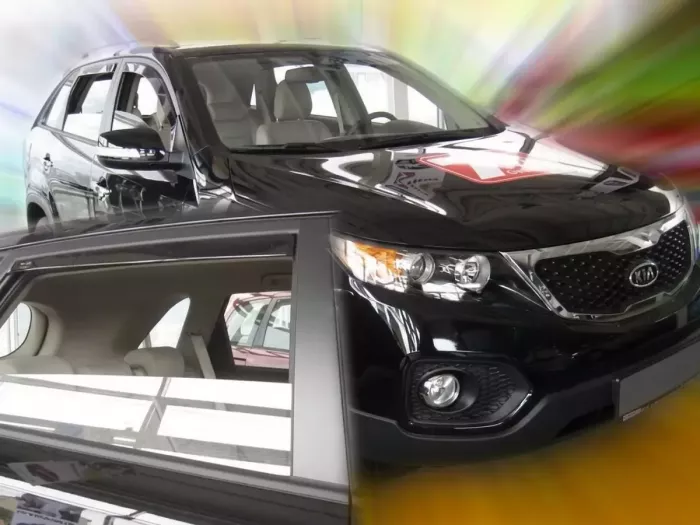Дефлекторы окон Kia Sorento II (XM; 09-16) - Heko (вставные) 4