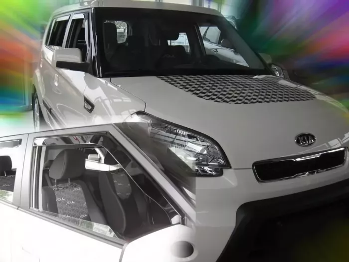 Дефлекторы окон KIA Soul I (AM; 08-13) - Heko (вставные) 3