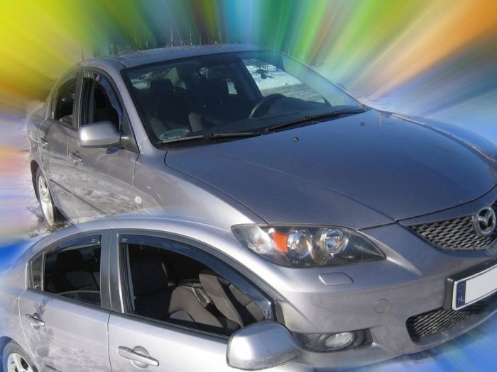 Дефлекторы окон Mazda 3 I (03-09) Sedan - Heko (вставные) 3