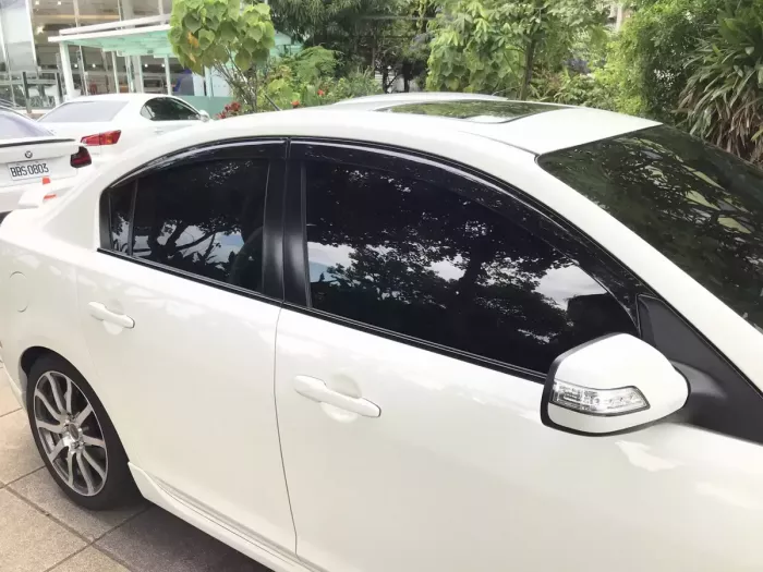 Дефлектори вікон Mazda 3 I (BK; 03-09) Sedan - Hic (накладні) 7