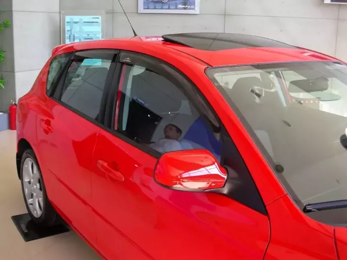 Дефлектори вікон Mazda 3 I (BK; 03-08) Hatchback - Hic (накладні) 4