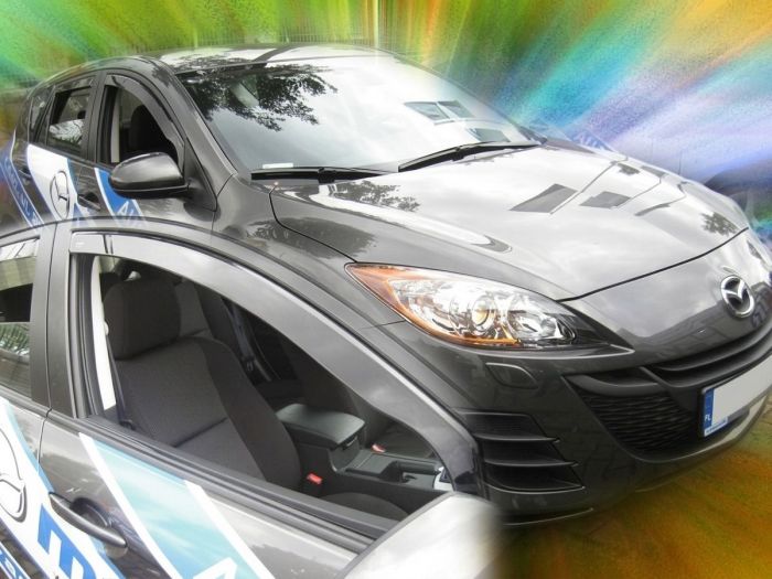 Дефлектори вікон Mazda 3 II (BL; 09-13) 5D HB - Heko (вставні) 3