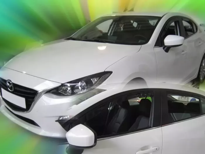 Дефлектори вікон Mazda 3 III (BM; 13-18) Sedan / HB - Heko (вставні) 4
