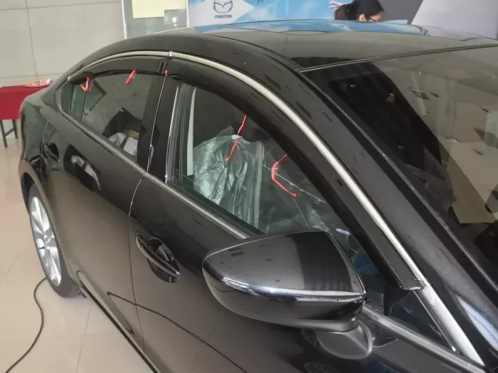 Дефлектори вікон Mazda 6 III (GJ; 12-24) Седан - Hic (з хром молдингом) 3