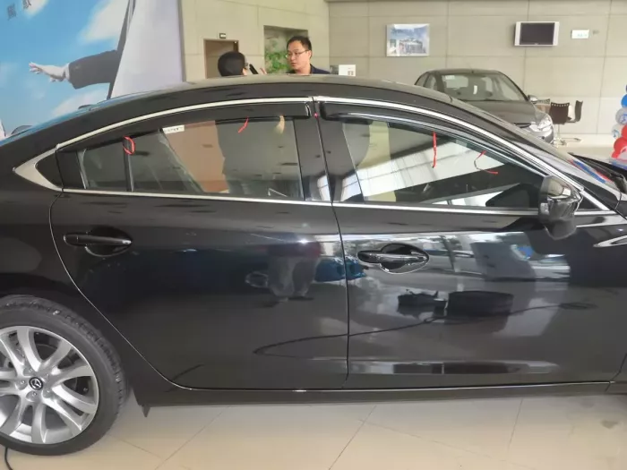 Дефлектори вікон Mazda 6 III (GJ; 12-24) Седан - Hic (з хром молдингом) 5