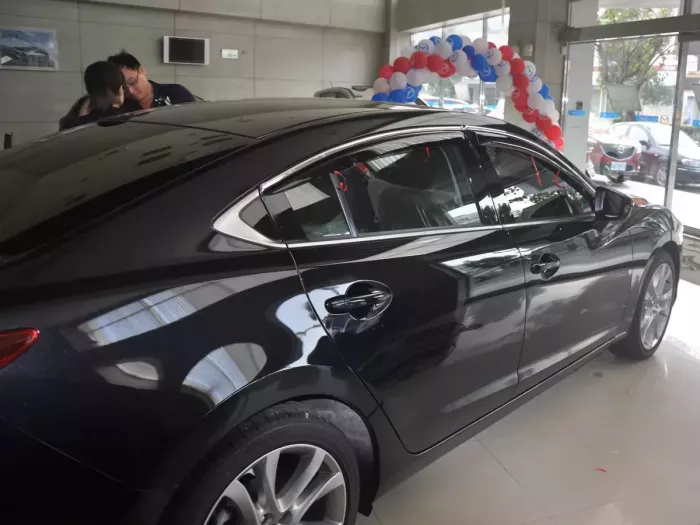 Дефлектори вікон Mazda 6 III (GJ; 12-24) Седан - Hic (з хром молдингом) 7