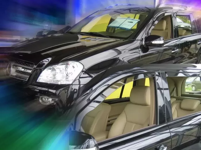 Дефлектори вікон Mercedes GL X164 (06-12) - Heko (вставні) 4