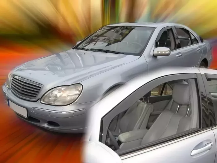 Дефлектори вікон Mercedes S W220 (98-05) Short - Heko (вставні) 3