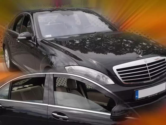 Дефлектори вікон Mercedes S W221 (05-13) Short - Heko (вставні) 4