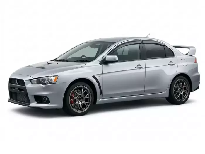 Дефлектори вікон Mitsubishi Lancer X (07-15) - Hic (накладні) 7