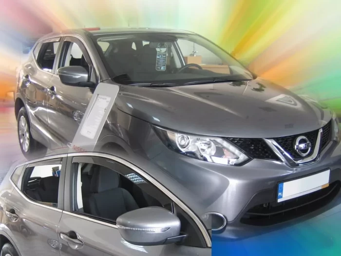 Дефлектори вікон Nissan Qashqai II (J11; 14-21) - Heko (вставні) 4