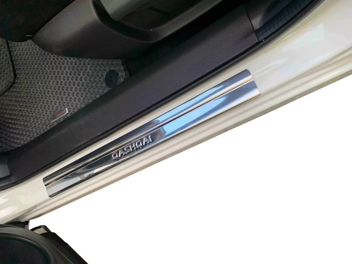 Накладки на пороги Nissan Qashqai II (J11; 14-21) - Omsa 7