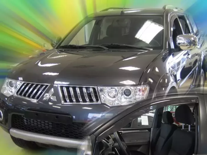 Дефлекторы окон Mitsubishi Pajero Sport II (09-15) - Heko (вставные) 3