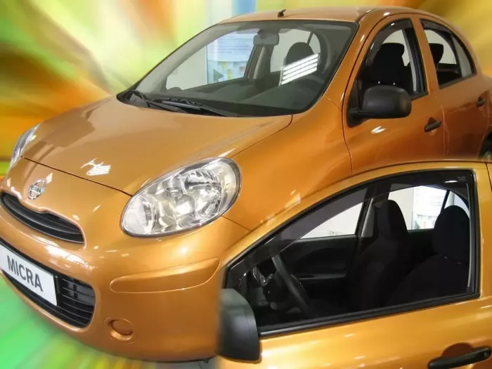 Дефлекторы окон Nissan Micra IV (K13; 10-17) 5D - Heko (вставные) 3