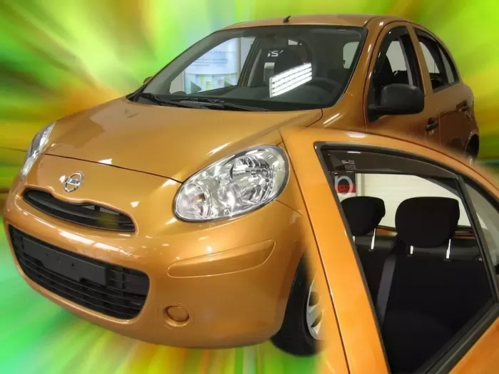 Дефлекторы окон Nissan Micra IV (K13; 10-17) 5D - Heko (вставные) 4