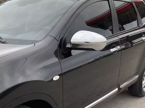 Хром накладки на зеркала Nissan Qashqai I (J10; 07-13) - полные 3