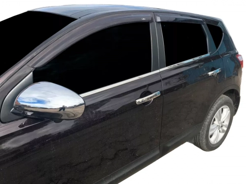 Хром нижние молдинги окон Nissan Qashqai I (J10; 07-13) - Carmos 2