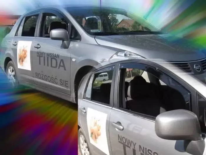 Дефлекторы окон Nissan Tiida I (C11; 04-11) Sedan - Heko (вставные) 4