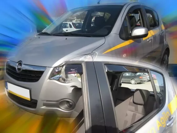 Дефлекторы окон Opel Agila B (07-15) 5D - Heko (вставные) 4