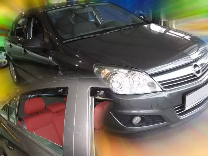 Дефлекторы окон Opel Astra H (07-14) Sedan - Heko (вставные) 3
